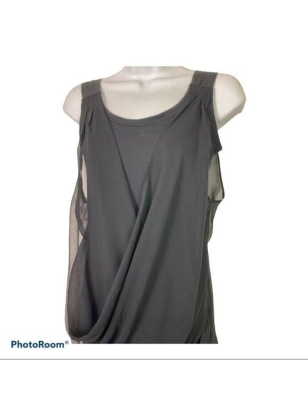 Simply Vera Vera Wang Chiffon Draped Top XS - Picture 4 of 7